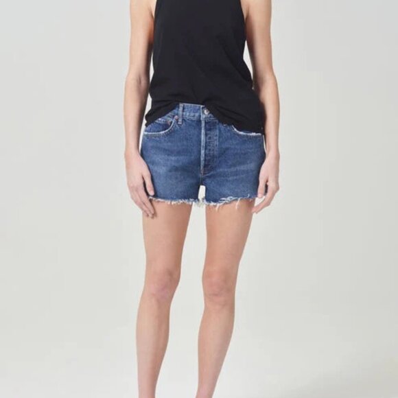 NEW Agolde Parker Jean Shorts | 31 Caution - Picture 1 of 14